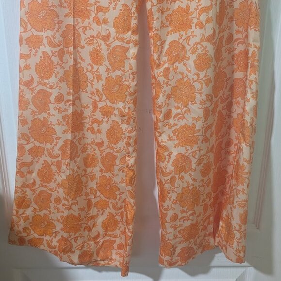 Sandro | Trapani Floral Trousers In Orange - Picture 9 of 13